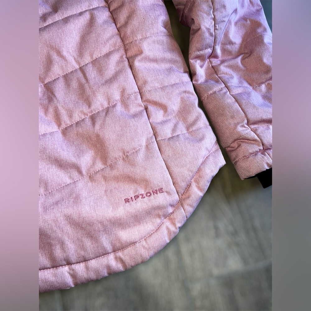 Ripzone 5K Youth Large Winter Jacket Dusty Rose Faux Fur Fits Women SM Medium - Picture 8 of 11